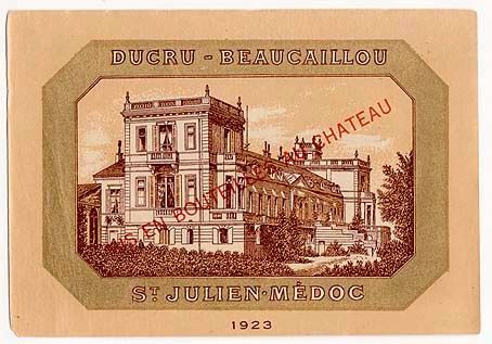 CHATEAU DUCRU - BEAUCAILLOU - 1923 - ST- JULIEN - 