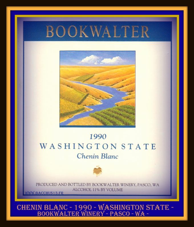 CHENIN BLANC - 1990 - WASHINGTON STATE - BOOKWALTER WINERY - PASCO - WA - 