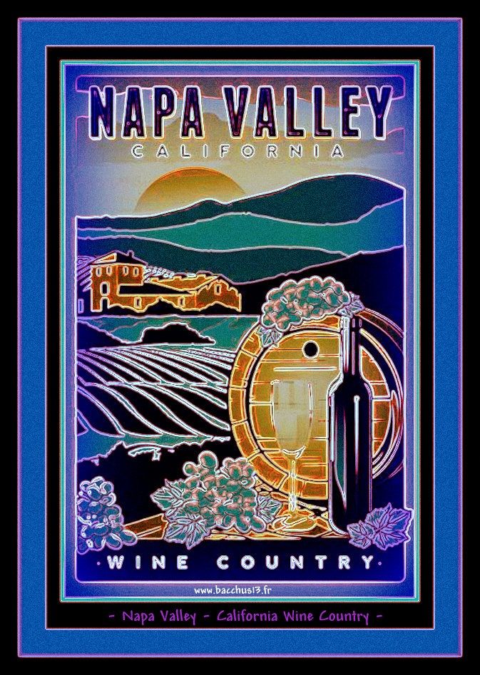 AFFICHE - NAPA VALLEY - WINE COUNTRY - 