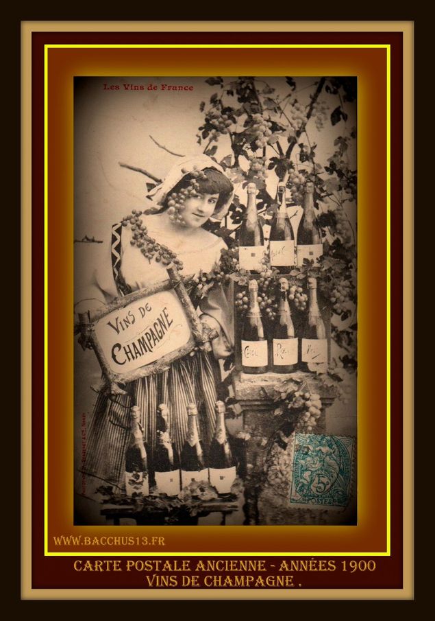 Carte Postale Ancienne - Années 1900 - Vins de Champagne - 