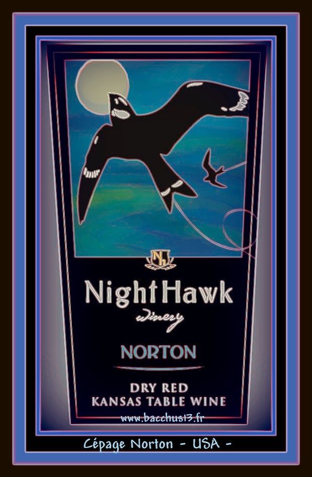 Kansas table wine - Cépage Norton - Night Hawk Winery - 