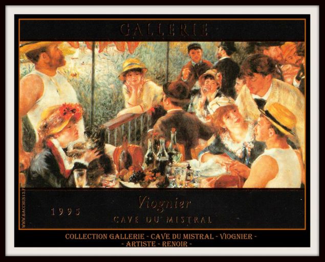 Collection Gallerie - Cave du Mistral - Viognier - 1995 - Renoir - Le déjeuner des canotiers - ( 1881 ) 