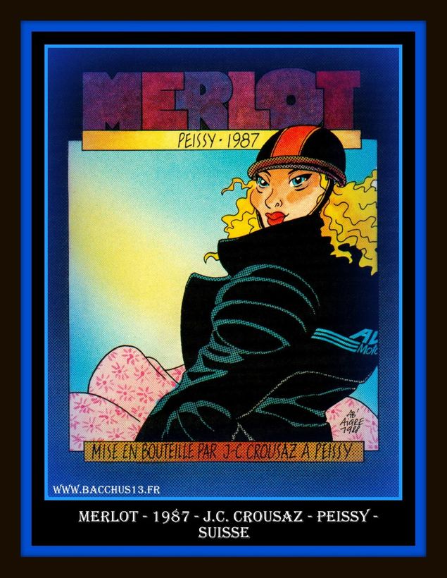 MERLOT - 1987 - J.C. CROUSAZ - Illustration de AB' AIGRE - PEISSY - SUISSE - 
