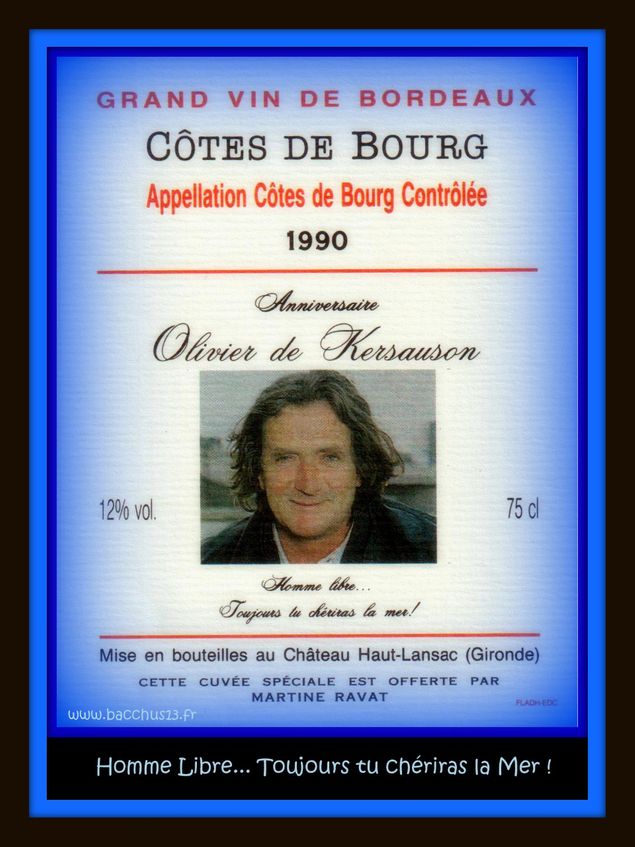  - Côtes de Bourg - 1990 - Cuvée Anniversaire - Olivier de Kersauson - Château Haut - Lansac - 