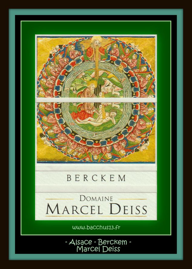  Alsace - Berckem - du domaine Marcel Deiss - Vin sec et tendre - élaboré avec les 13 cépages Alsaciens en complantation - Potentiel de garde - 12 ans -